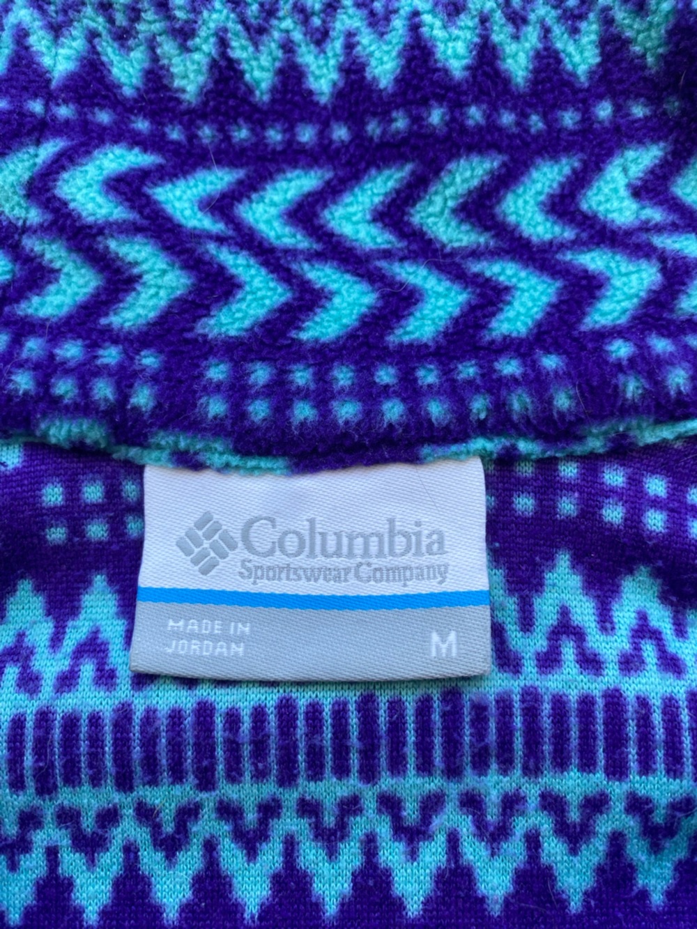 Columbia Sportswear Women's Medium Purple Teal Isle Fleece Quarter Zip Pullover - Picture 3 of 13